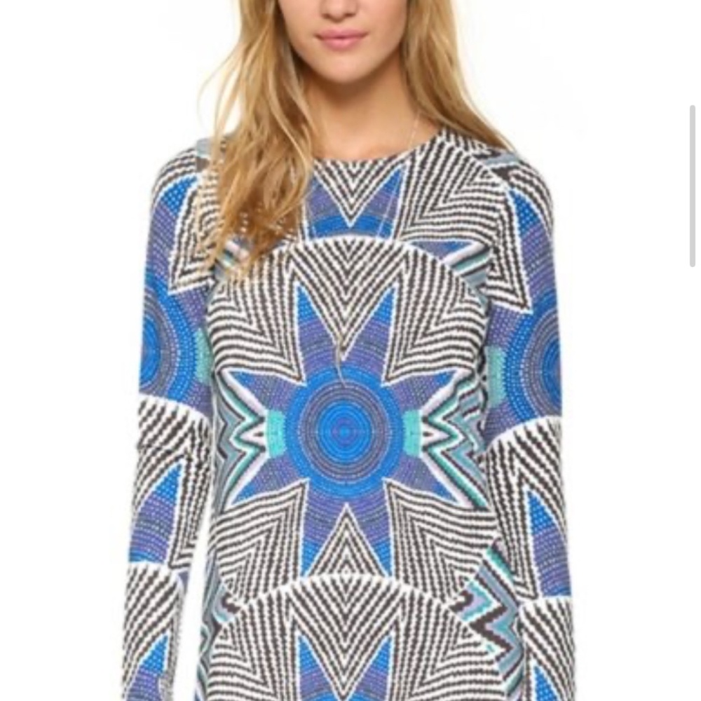 Mara Hoffman Ponte Printed Dress Star Basket Blue